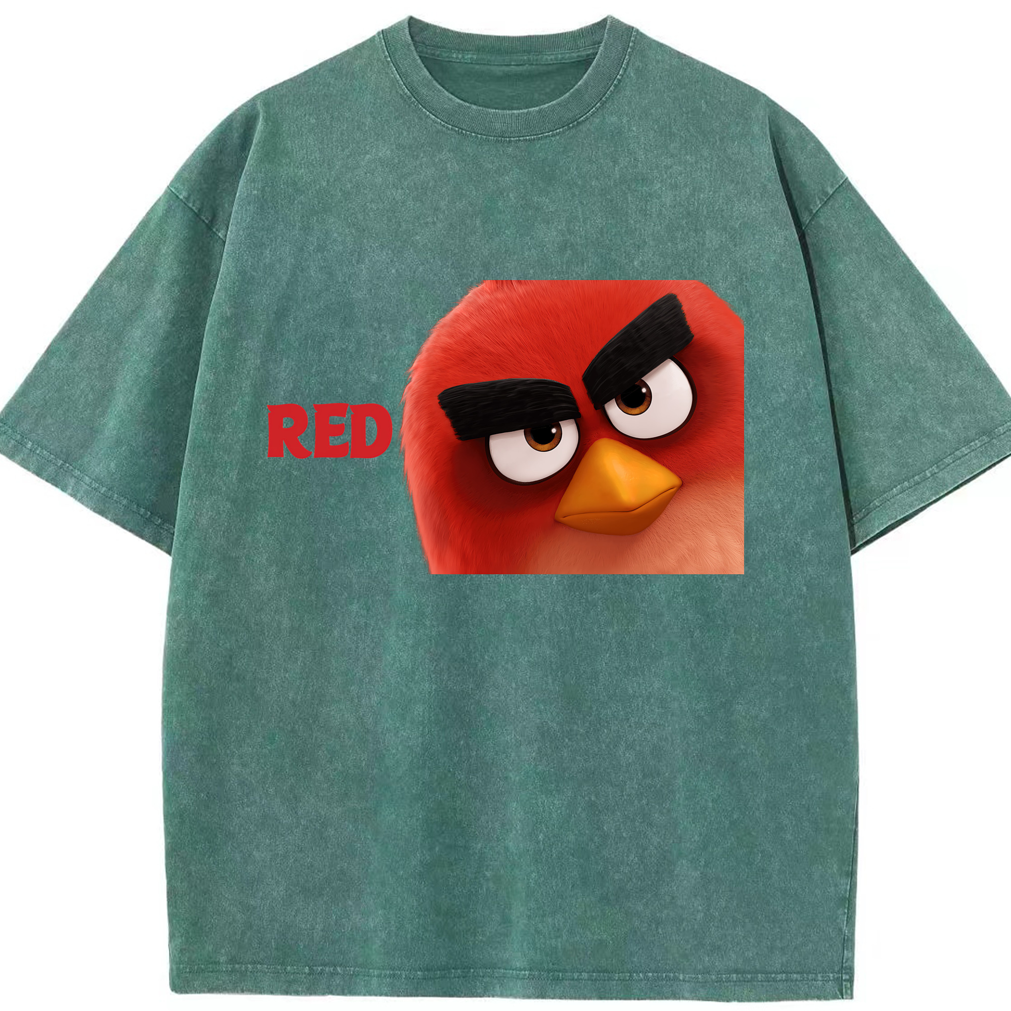 （画像用） Angry Birds アングリーバード 綿100% ヴィンテージ風 半袖Tシャツ（フロントプリント）